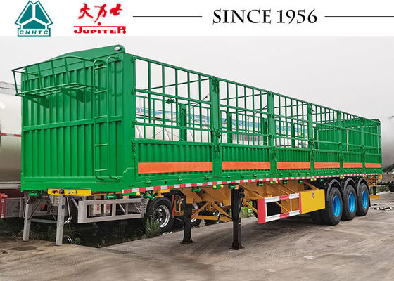 3 BPW Axle Q345B Carbon Steel Fence Semi Trailer For Cargo Transport