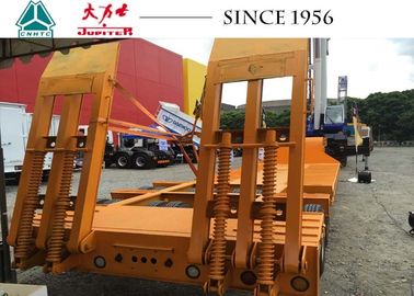 60Tons 1 Lines 2 Axle Lowbed Trailer With Rigid Suspension For Philippines Sale