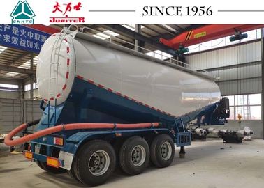 56 Tons 3 Axle Cement Hauling Trailers For Cement Plant , Bulk Cement Trailer